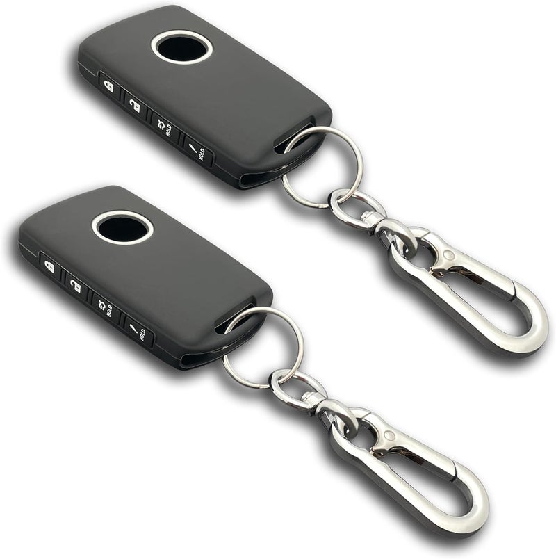 TANDRIVE Key Fob Cover Compatible with 2026 2025-2019 Mazda CX-5 CX-30 CX-50 CX70 CX90 3 6 CX-9 MX-5 Miata, Silicone, 4-Button, 2-Pack, Black - Image 1